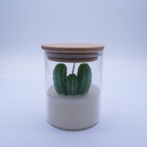 Vela artesanal <span class=keywords><strong>de</strong></span> cera <span class=keywords><strong>de</strong></span> soja en vaso <span class=keywords><strong>de</strong></span> vidrio <span class=keywords><strong>con</strong></span> forma <span class=keywords><strong>de</strong></span> <span class=keywords><strong>cactus</strong></span> <span class=keywords><strong>y</strong></span> tapa <span class=keywords><strong>de</strong></span> madera, <span class=keywords><strong>con</strong></span> forma <span class=keywords><strong>de</strong></span> alienígena, que aporta valor emocional para decoración <span class=keywords><strong>de</strong></span> fiestas o del hogar. - Product Image 5
