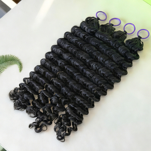 Extensiones de cabello de ganchillo con ondas profundas, venta de fábrica, de 12 a 32 pulgadas, 100% cabello virgen Remy indio, para trenzar. - Product Image 5