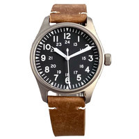 Montre automatique Tandorio Titanium Pilot NH35 PT5000 pour homme, étanche 200m, vintage, plongée, sport, horloge, natation, remontage automatique, 39mm
