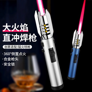 Starlight Sword Handheld Windproof Metal Lighter High Flame Butane Portable Torch for BBQ Baking Outdoor Use Silver Blue Red - Product Image 2