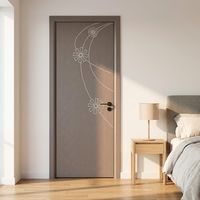 Porte intérieure moderne personnalisée en bois naturel, WPC, PVC, MDF avec cadre pour chambre et salle de bain, fournie par les États-Unis et la Turquie