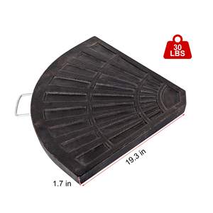 Base de Parasol en Forma de Abanico de Plástico HDPE para Exteriores, Bronce, 14 kg, Tipo Cantilever, para Hotel, Parque, Jardín, JD5022 - Product Image 5