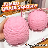 Jouet Squishy Cerveau Géant d'Halloween en TPR, à Rebond Lent, Anti-Stress et Relaxant pour l'Anxiété, 14 ans et plus