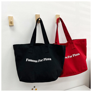 I-0160 Factory Wholesale Large Capacity Durable Casual Letters Printing Canvas Tote Shopping <b>Yoga</b> Travel <b>Bags</b> - Product Image 5