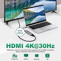 Station d'accueil USB-C multifonction 9-en-1 Xput OEM avec adaptateur Type-C et hub d'extension HDMI 4K USB 3.0 pour ordinateur portable et PC
