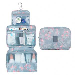 Free Sample Manufacturers Custom Cute Print Flower Pattern Cosmetic <b>Makeup</b> Pouch <b>Travel</b> Hanging Toiletry <b>Bag</b> for Girls Women - Product Image 5