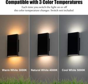 Lampe murale moderne d'intérieur et d'extérieur en gros, étanche IP65, pour la décoration de la maison, la cour et le jardin - Product Image 4