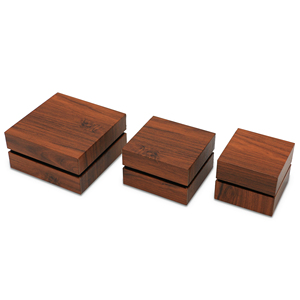 Jewelry Box Wood Ring Box Factory Direct Supply Wholesale Pu Leather Jewelry Box Ring Wood Box
