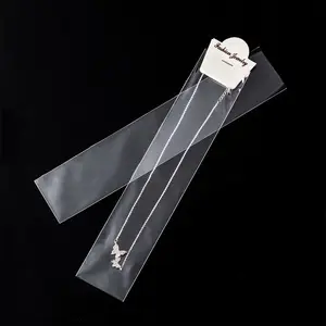Saco de embalagem de plástico opp transparente de alta qualidade para acessórios de colares de pulseira