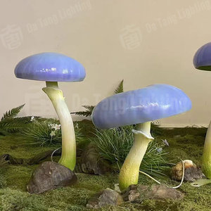 Mini sombrero azul, adorno de seta, luz para parque al aire libre, camino, césped y decoración navideña - Product Image 6