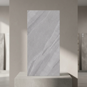 Azulejos de porcelana con aspecto de mármol gris claro exótico de 600x1200 mm, pulidos, blancos, para pisos y paredes, para proyectos. - Product Image 4