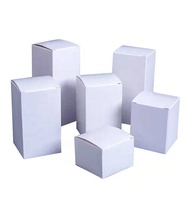 Boîte d'emballage blanche personnalisée, coffret cadeau en papier pour étiquette privée, emballage cosmétique, vente en gros, 50 pièces