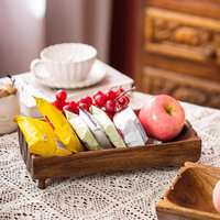 Plateau en bois massif écologique pour fruits secs, plateau créatif classique pour fête, maison, salon, table basse, rangement pour noix et collations
