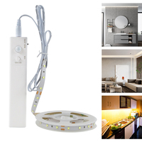Luces LED con Sensor de movimiento PIR para cocina, luz LED para debajo del armario, mesita de noche, escaleras, armario, lámpara de seguridad nocturna con batería