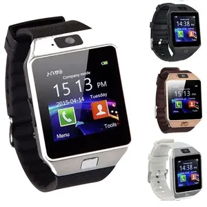 בסיטונאות אפל שעון מצלמה-2021 חדש גברים קידום מכירות תמיכה אנדרואיד 2G SIM כרטיס BT שעוני יד Smartwatch עבור אפל שעון DZ09 חכם שעון עם מצלמה