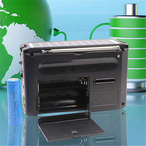 Factory Solar 1200mAh FM AM SW Radio Plastic 1200mAh Battery SOS Flashlight Portable Radio for Outdoor Home Leisure - Product Image 5