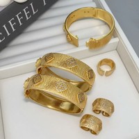XILIANGFEIZI Bracelet large brossé style Cour italienne avec zircon, ensemble de bijoux, vente en gros