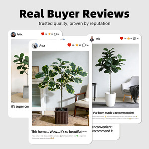 Árbol Artificial <span class=keywords><strong>de</strong></span> Ficus Lyrata en Maceta para Interiores, Ramas con Textura Realista, Bonsái para Decoración <span class=keywords><strong>de</strong></span> Sala <span class=keywords><strong>de</strong></span> Estar y Eventos - Product Image 6