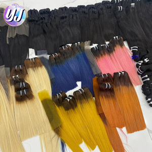 100 % <span class=keywords><strong>Cheveux</strong></span> Humains Vierges Vietnamiens SDD Double Tirage Lisses Raides Paquets de Tissage et d'Extension avec Closure - Product Image 5