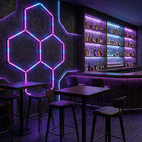 Panneau d'éclairage hexagonal en forme de nid d'abeille assemblé personnalisé bricolage Rgb