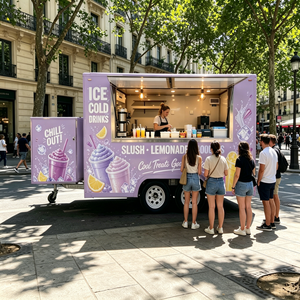 Camion de restauration mobile avec cuisine complète, barbecue, remorque alimentaire, chariot à café, friteuse à gaz pour crêpes, restaurants de restauration rapide - Product Image 1