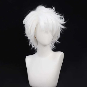 วิกผมสีขาวสังเคราะห์สำหรับคอสเพลย์ <span class=keywords><strong>Touken</strong></span> <span class=keywords><strong>Ranbu</strong></span> ในงานปาร์ตี้ฮาโลวีนสำหรับผู้ชาย รุ่น AOKG-205 - Product Image 2