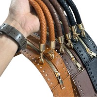 Accessoires de sac à main tissés créatifs, accessoires rétro haut de gamme à double poignée avec fermeture éclair, matériaux pour la fabrication de portefeuilles, vente en gros sur place