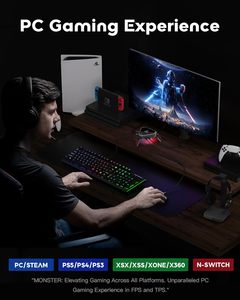 อะแดปเตอร์เกม Gamwing AIMZENIX AX600 MONSTER สำหรับ PS5, PS4, <span class=keywords><strong>XONE</strong></span>, X360, XSS, XSX, NS พร้อมช่องเสียบหูฟัง 3.5 มม. - Product Image 2