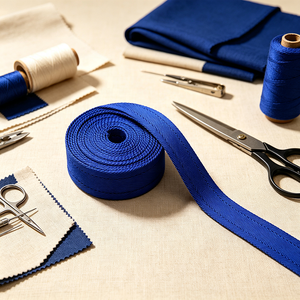 Dickes, strapazierfähiges, elastisches Jacquard-Gurtband aus Nylon, 38 mm (1,5 Zoll), leuchtendes Königsblau, Marke <span class=keywords><strong>Liman</strong></span>, für Taschen, Gürtel, Haustierhalsbänder - Product Image 4