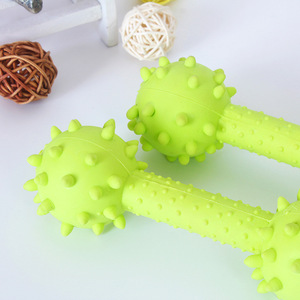 TPR Dog Chew Toy <b>Dumbbell</b> 80g 14cm Durable Dental Cleaning Pet Supplies - Product Image 2