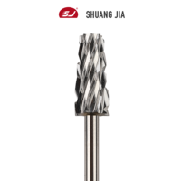 SHUANGJIA bidirectionnel croix manucure carbure fraise accessoires de meulage électrique forets à ongles