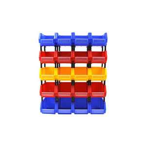 Lot de 24 bacs de rangement empilables 5x4*3 pouces, étagère autoportante à niveaux pour <span class=keywords><strong>garage</strong></span>, conteneur suspendu et empilable - Product Image 5