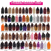 Wholesale 30 Inch French Curls Synthetic Hair Extensions High Quality Handmade Braiding Hair for African Braids 150g