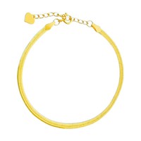 Pulsera de Cadena de Serpiente de Oro Sólido de 18K AU750 de Lujo, Joyería Moderna y Elegante, Pulsera de Oro de 18K para Mujer, Regalo de Aniversario