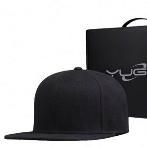 Wholesale Custom 6-Panel <b>Flat</b> Brim Baseball Snapback Caps New Plain Sports OEM Promotional <b>Hats</b> Embroidered Logo Business - Product Image 1