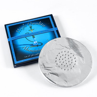 Pas cher Prix Fabriqué à Yiwu Carré Rond Professionnel Avec Trous Feuille D'argent Narguilé Shisha Papier Feuille D'aluminium Shisha Papier