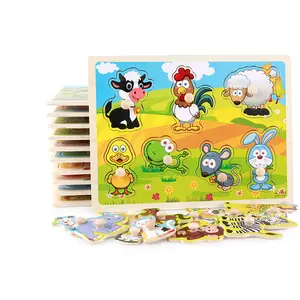 Mainan Puzzle Kayu Anak-anak, Papan Teka-teki Jigsaw Kayu Alfabet, Mainan Pengembangan Pendidikan Anak-anak