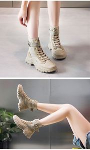 New Round Head High-rise Breathable Women's Boots - Product Image 3