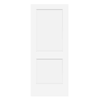 Porte intérieure moulurée pré-fabriquée, à 4 panneaux, à âme creuse, en MDF et HDF, apprêtée blanche, pour pose à gauche ou à droite, prête à peindre, 80 pouces