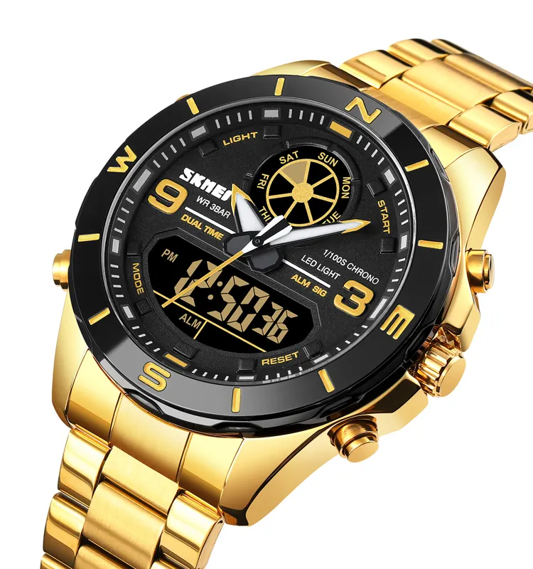 Skmei 1839 Best Selling Custom Logo Sport Analog-Digital Watches Manufacturer Stainless Steel Back Water Resistant Watch