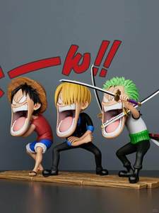 Lot de 3 figurines PVC Q Version One Piece : Luffy, Zoro et <span class=keywords><strong>Sanji</strong></span> (le Trio Affamé) - Product Image 3