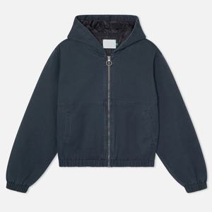 Custom Duck Canvas Cropped Zip Workwear <b>Jacket</b> Boxy Twill <b>Trucker</b>-style Vintage Hooded Lined Carpenter Work <b>Jackets</b> - Product Image 2