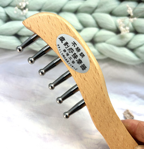 Peine Gua Sha Profesional de Acero Inoxidable 304 Sin Marcas para Masaje y Terapia de Acupresión en Cabeza y Cuello - Product Image 6