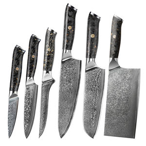 سكين مطبخ من الفولاذ الدمشقي على الطريقة اليابانية ، سكين طهي احترافي للاستخدام المنزلي عالي الجودة بمقبض راتينج - Product Image 1