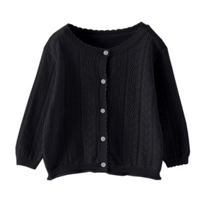 Nouvelle Collection 2026 : Cardigan Tricoté Léger et Doux à Boutons pour Filles de 3 à 8 <span class=keywords><strong>Ans</strong></span> – Modèle Creux Tricoté à la Main - Product Image 3