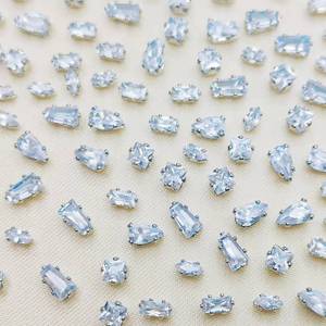 100 pezzi strass con artiglio in zirconi Cooper placcato oro alla moda pietre preziose sciolte per la creazione di gioielli fai da te, collana e bracciali - Product Image 2