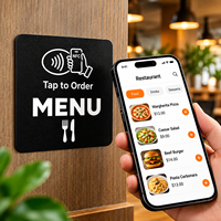 Autocollant de menu numérique NFC auto-adhésif personnalisé, panneau intelligent à toucher pour consulter le menu, pour les tables et les comptoirs de restaurant