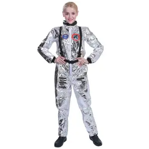 Hot Bán Halloween Cosplay Phi Hành Gia Trang Phục Cho Phụ Nữ Và Nam Giới Vai Trò Chơi 4-Màu Spaceman Jumpsuit Trang Phục