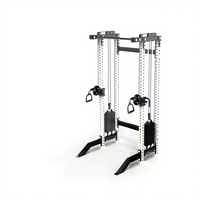 Rack de musculation commercial multifonctionnel complet en métal unisexe, pour squats, bancs de musculation et développés, avec poids de 70 kg*2