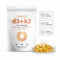 Complément Alimentaire en Gélules à Haute Puissance, Vitamine D3 K2 MK7 avec Huile MCT, Marque Privée OEM, pour la Santé des Os, du Cœur et du Système Immunitaire